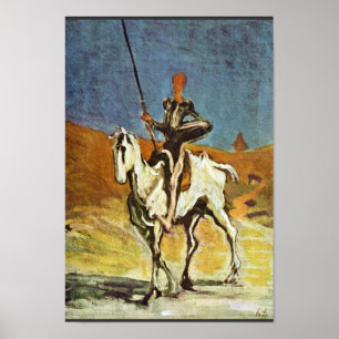 Don Quixote And Sancho Panza By Daumier Honoré (B Poster
