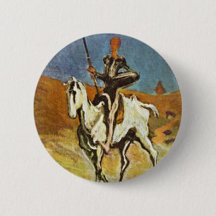 Don Quixote And Sancho Panza By Daumier Honoré (Be Pinback Button