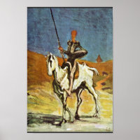 Don Quixote And Sancho Panza By Daumier Honoré (Be
