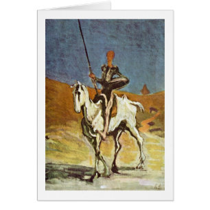 Don Quixote And Sancho Panza By Honore Daumier Cards