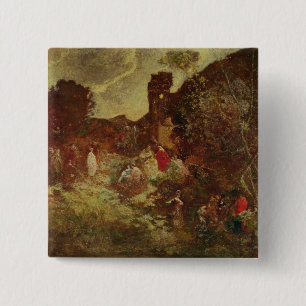 Don Quixote and Sancho Panza, c.1865 Pinback Button