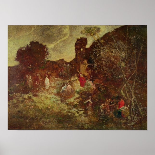 Don Quixote and Sancho Panza, c.1865 Poster (Front)