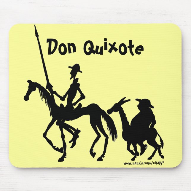 Don Quixote and Sancho Panza graphic art mousepad (Front)