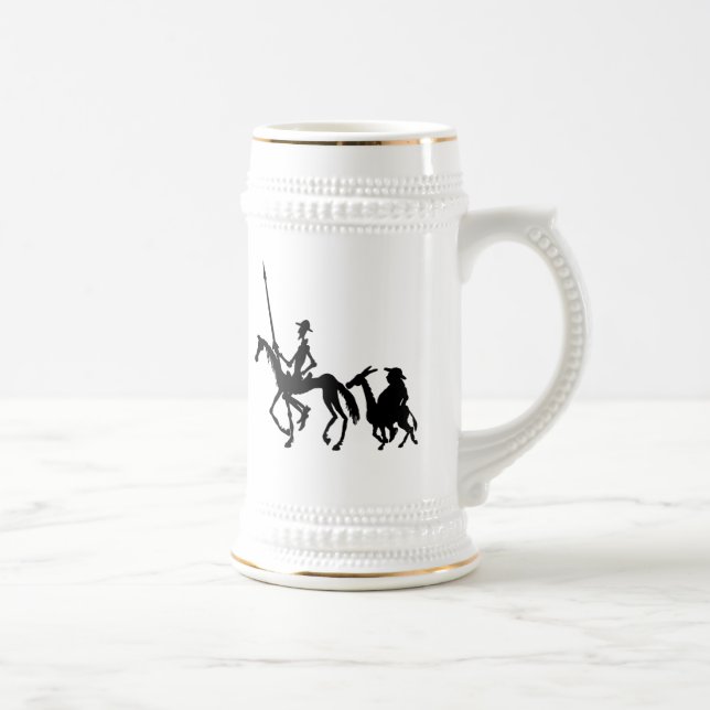 Don Quixote and Sancho Panza graphic art mug (Right)