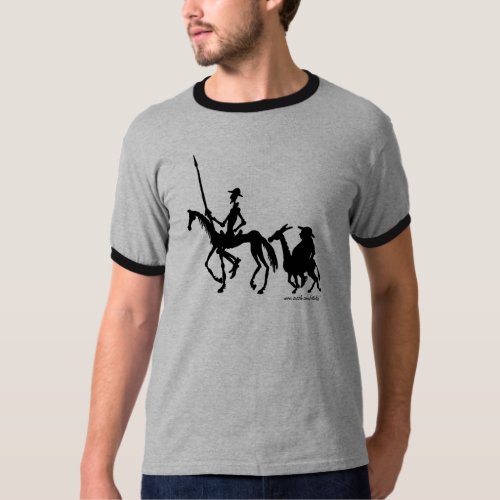 Don Quixote and Sancho Panza graphic art t_shirt