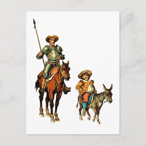 Don Quixote and Sancho Panza Postcard