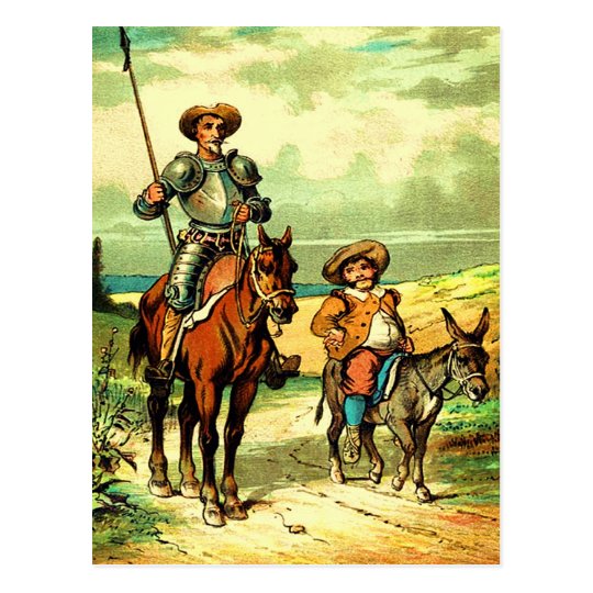 Don Quixote and Sancho Panza Postcard | Zazzle.com