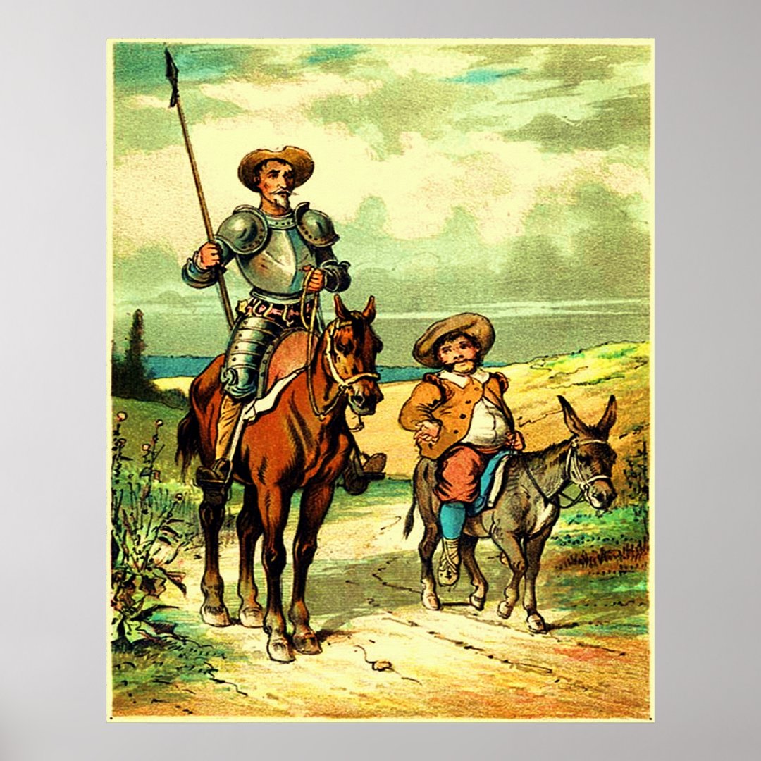 Don Quixote and Sancho Panza Poster | Zazzle