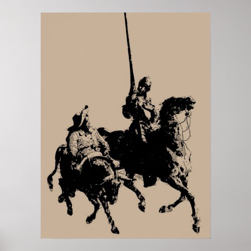 Don Quixote and Sancho Panza Poster