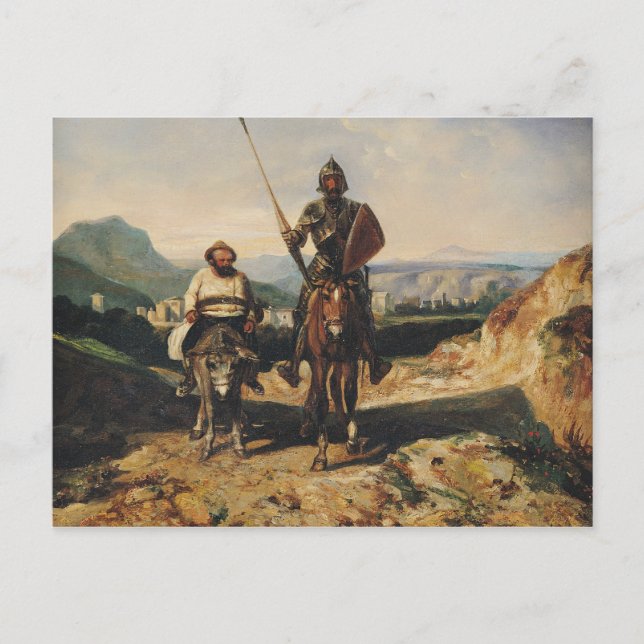 Don Quixote and Sancho Postcard (Front)