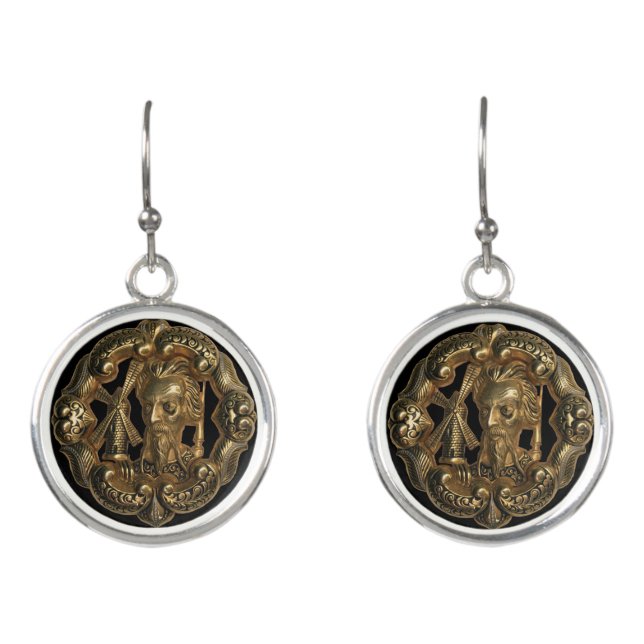 Don Quixote and the Windmill Earrings (Front)