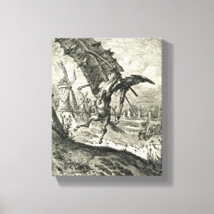 Don Quixote and the Windmills Canvas Print