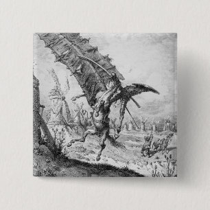Don Quixote and the Windmills Pinback Button