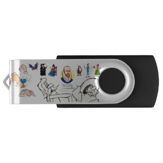 Don Quixote, author & characters by @QUIXOTEdotTV USB Flash Drive