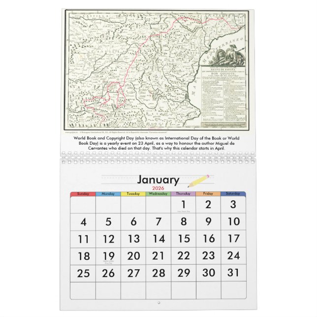 DON QUIXOTE - Calendar - Calendario (Jan 2026)