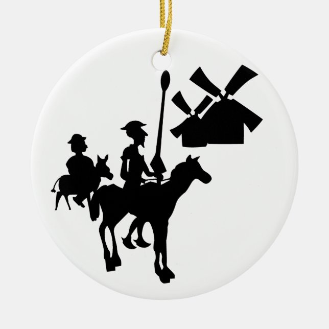 Don Quixote Ceramic Ornament (Front)