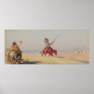 Don Quixote fight of the windmills Poster