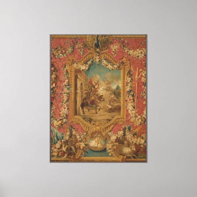 Don Quixote Guided by Folly, 18th century tapestry Canvas Print (Front)