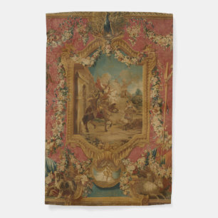 Don Quixote Guided by Folly, 18th century tapestry Garden Flag