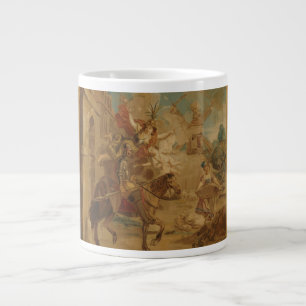 Don Quixote Guided by Folly, 18th century tapestry Giant Coffee Mug