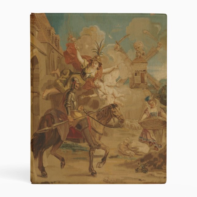 Don Quixote Guided by Folly, 18th century tapestry Mini Binder (Front)