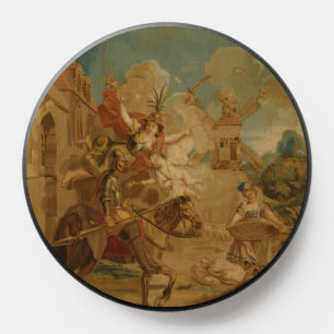 Don Quixote Guided by Folly, 18th century tapestry PopSocket