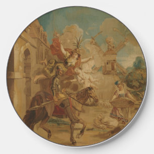 Don Quixote Guided by Folly, 18th century tapestry Wireless Charger