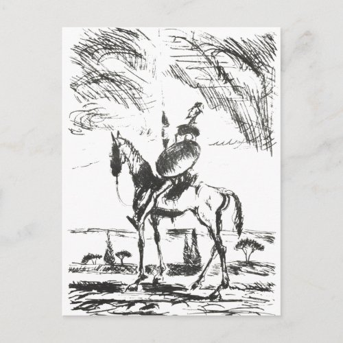 Don Quixote Illustration Postcard