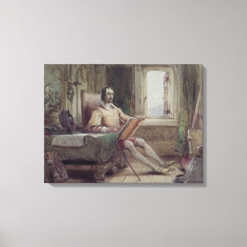 Don Quixote in his Study Canvas Print