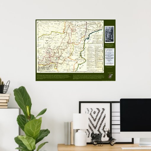 Don Quixote Route Map Cervantes Poster Zazzle