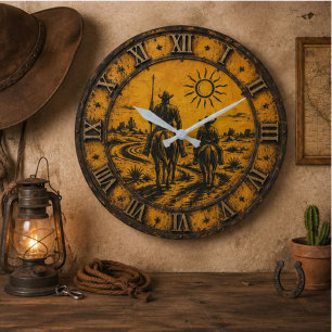 Don Quixote & Sancho Panza Large Clock