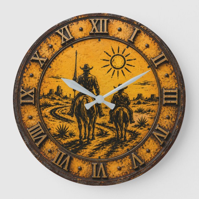 Don Quixote & Sancho Panza Large Clock (Front)