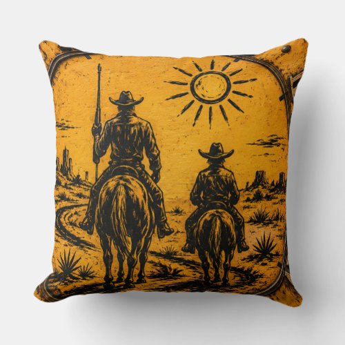 Don Quixote & Sancho Panza Throw Pillow