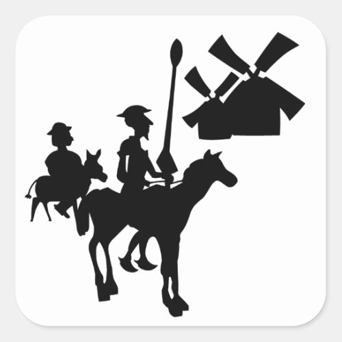 Don Quixote Square Sticker