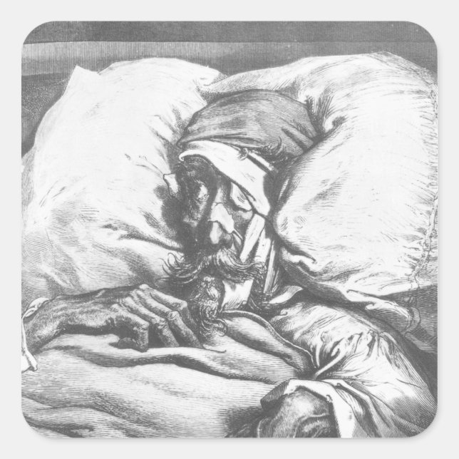 Don Quixote wounded Square Sticker (Front)