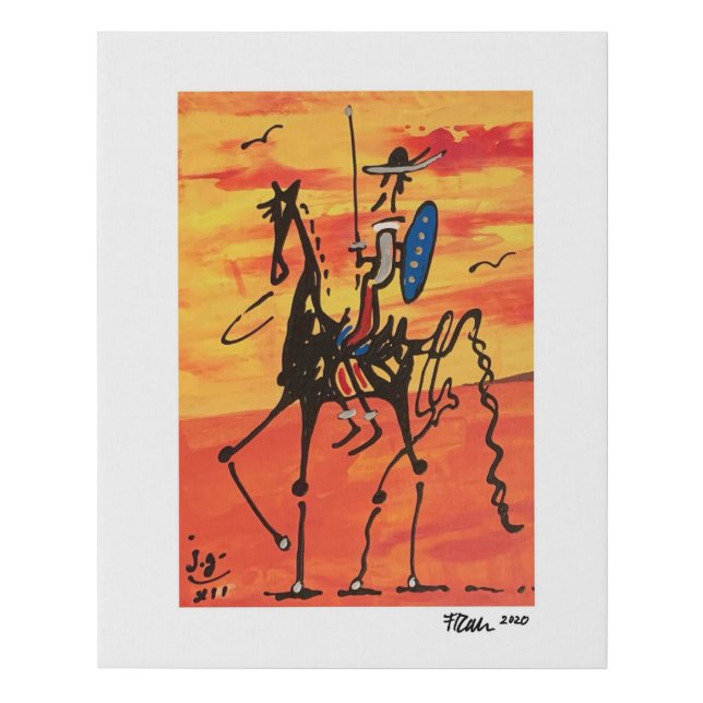 Don Quixote XII Faux Canvas Print (Front)