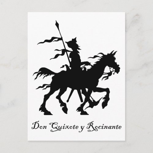 Don Quixote y Rocinante Postcard