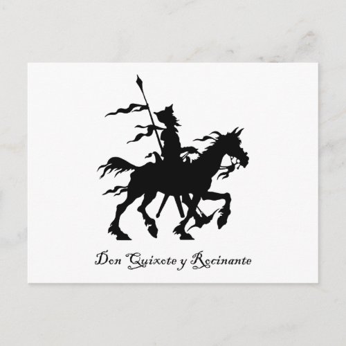Don Quixote y Rocinante Postcard