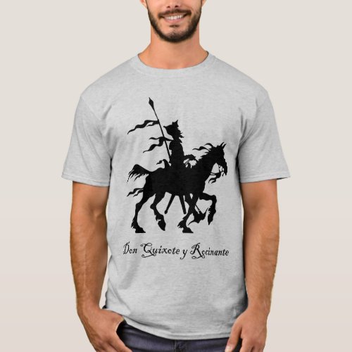 Don Quixote y Rocinante t_shirt