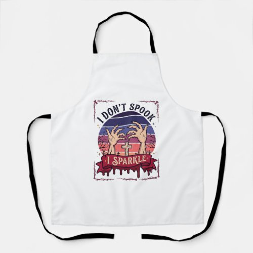Don Spook Sparkle Zombie Hands Halloween Blood_1 Apron