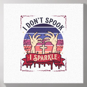 Don Spook Sparkle Zombie Hands Halloween Blood_1 Canvas Photo Tile