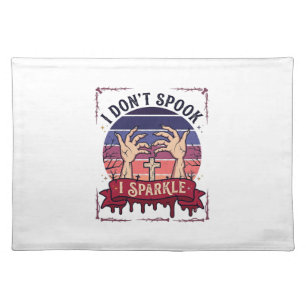 Don Spook Sparkle Zombie Hands Halloween Blood_1 Cloth Placemat