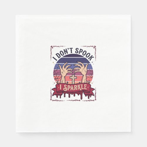 Don Spook Sparkle Zombie Hands Halloween Blood_1 Napkins