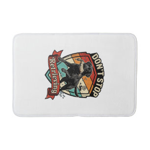 Don Stop Retrieving Black Labrador Dog Duck Retro Bath Mat