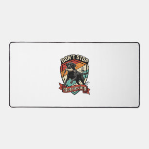 Don Stop Retrieving Black Labrador Dog Duck Retro  Desk Mat