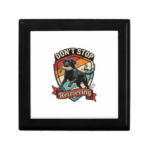 Don Stop Retrieving Black Labrador Dog Duck Retro Gift Box