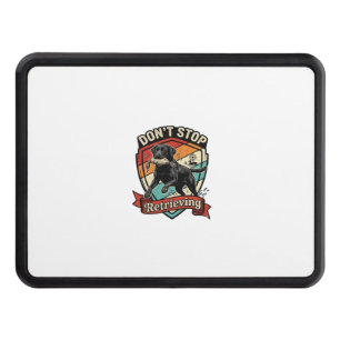 Don Stop Retrieving Black Labrador Dog Duck Retro Hitch Cover