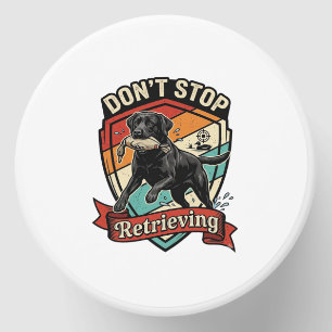 Don Stop Retrieving Black Labrador Dog Duck Retro Mini Candle Favors
