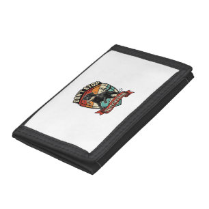 Don Stop Retrieving Black Labrador Dog Duck Retro Trifold Wallet
