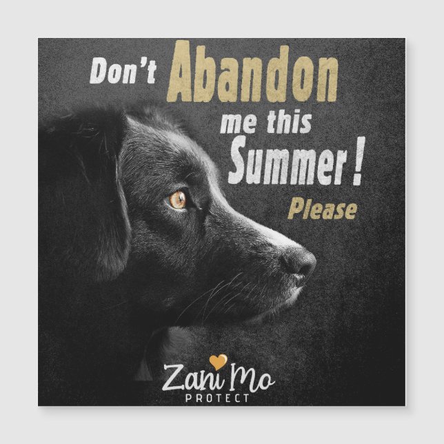 Don’t Abandon Me this Summer - Dog Protection (Front)